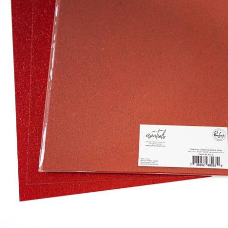 Pinkfresh Studio - Essentials Glitter Cardstock Ruby