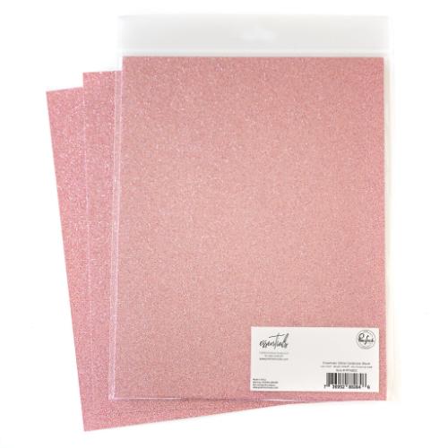 Pinkfresh Studio - Essentials Glitter Cardstock: Blush