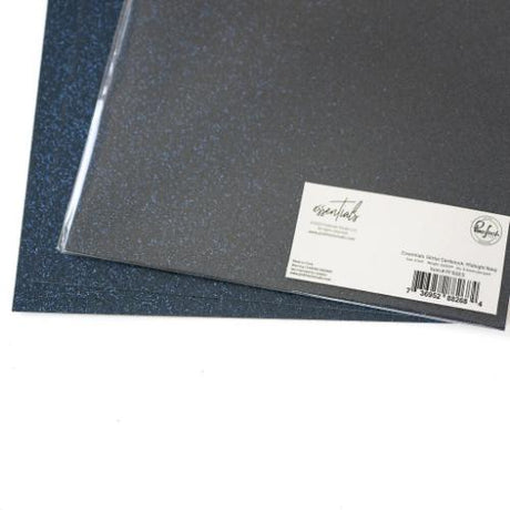 Pinkfresh Studio - Essentials Glitter Cardstock Midnight Navy