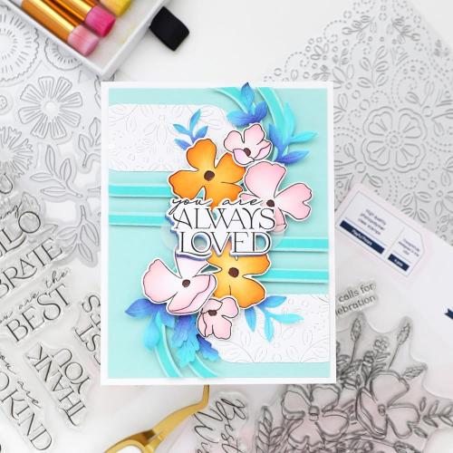 Pinkfresh Studio - Playful Petals stamp