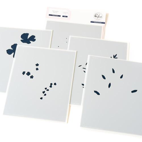 Pinkfresh Studio - Playful Petals stencil