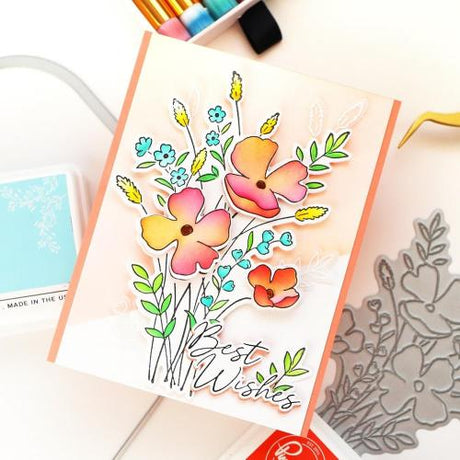 Pinkfresh Studio - Playful Petals press plate