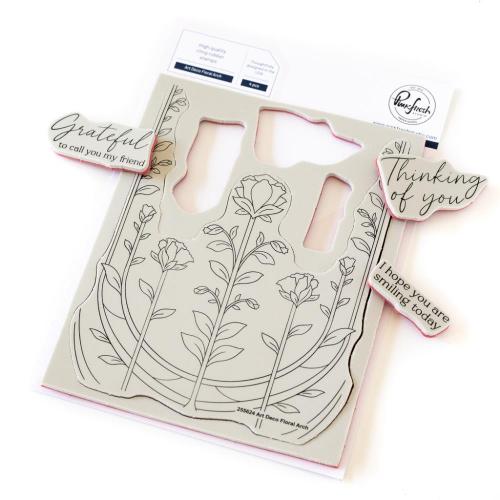 Pinkfresh Studio - Art Deco Floral Arch stamp