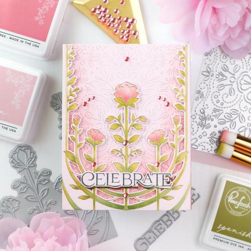 Pinkfresh Studio - Art Deco Floral Arch press plate