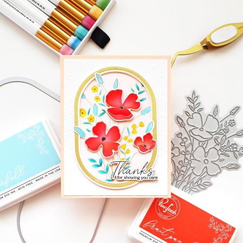 Pinkfresh Studio - Dainty Floral Frame press plate