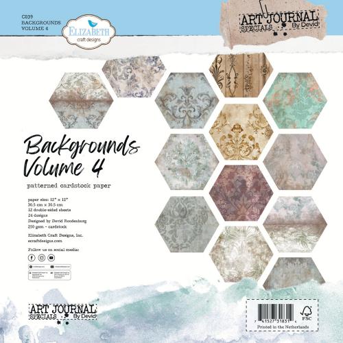 Elizabeth Craft Designs Hello You! 12x12 Inch Patterned Cardstock Backgrounds Volume 4 (C039) - Postage as per Actual
