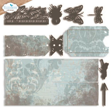 Elizabeth Craft Designs Hello You! Die Split Tag Pocket Page (2319)