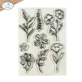 Elizabeth Craft Designs Hello You! Stamp and Die Set Flower Scribbles (CSD441)