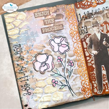 Elizabeth Craft Designs Hello You! Stamp and Die Set Flower Scribbles (CSD441)