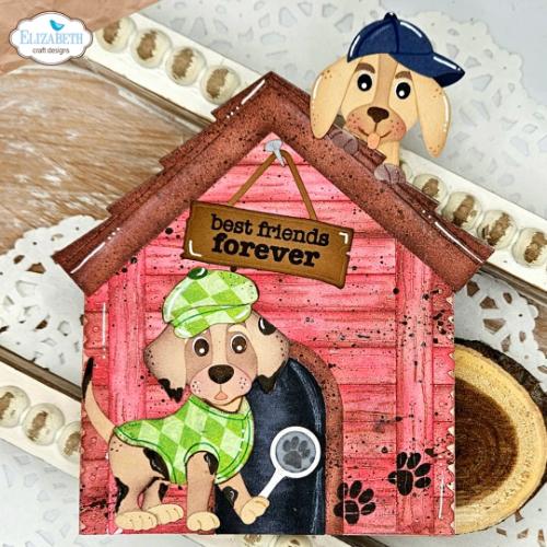 Elizabeth Craft Designs Dog House build a book (2332)