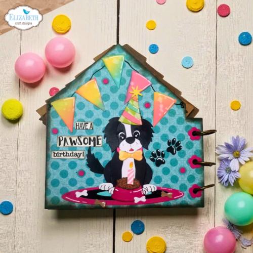Elizabeth Craft Designs Dog House build a book (2332)