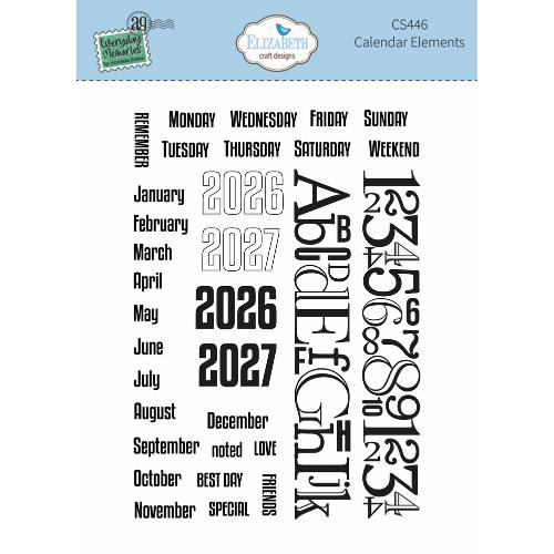 Elizabeth Craft Designs - Calendar Elements Stamp Set
