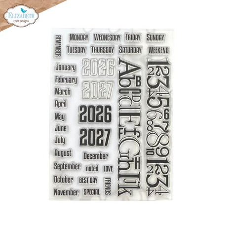 Elizabeth Craft Designs - Calendar Elements Stamp Set
