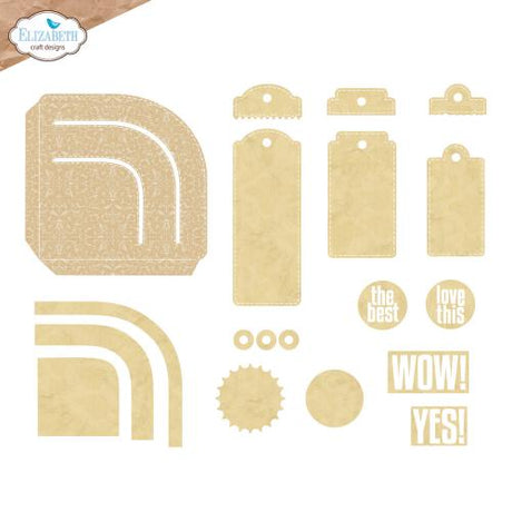 Elizabeth Craft Designs - Rounded Pocket with Tags Die Set