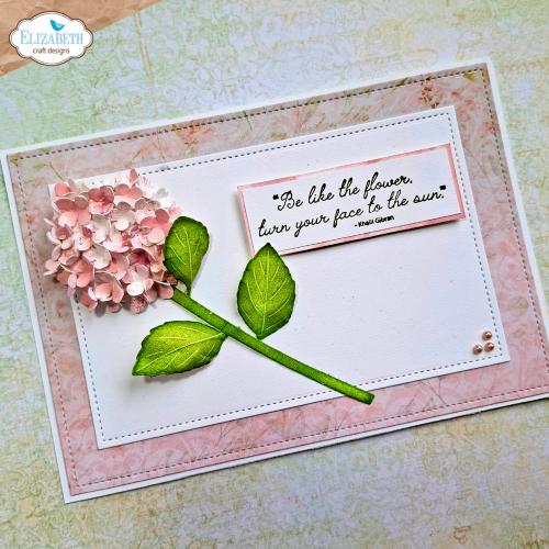 Elizabeth Craft Designs Beautiful Blooms Die Stitched Rectangles and Labels by Paper Flowers (2349)