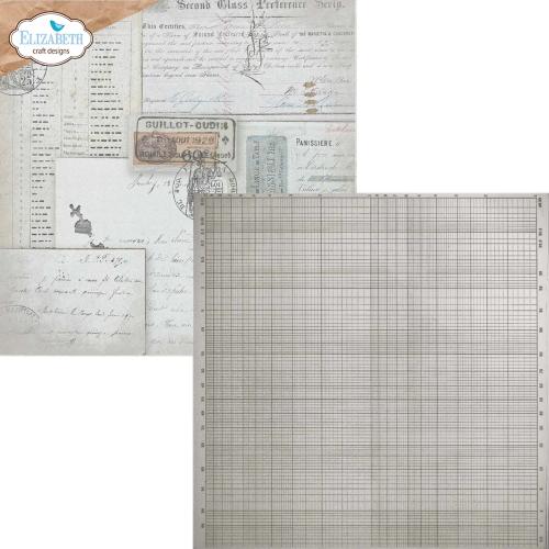 Elizabeth Craft Designs Beautifully Worn 12x12 Inch Patterned Cardstock Backgrounds Volume 5 by Devid Roodenburg (C044) - Postage as per Actual