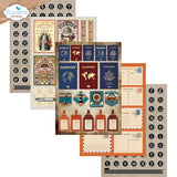 Elizabeth Craft Designs Rest & Relaxation A5 Patterned Cardstock Everyday Ephemera 2 by Everyday Memories (PS03)
