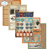 Elizabeth Craft Designs Rest & Relaxation A5 Patterned Cardstock Everyday Ephemera 2 by Everyday Memories (PS03)