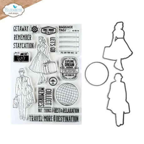 Elizabeth Craft Designs Rest & Relaxation Stamp and Die Set Let's Go! by Everyday Memories (CSD454)
