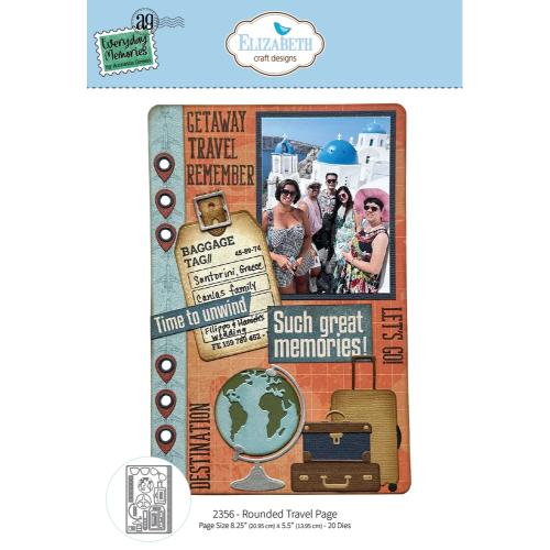 Elizabeth Craft Designs Rest & Relaxation Die Rounded Travel Page by Everyday Memories (2356)