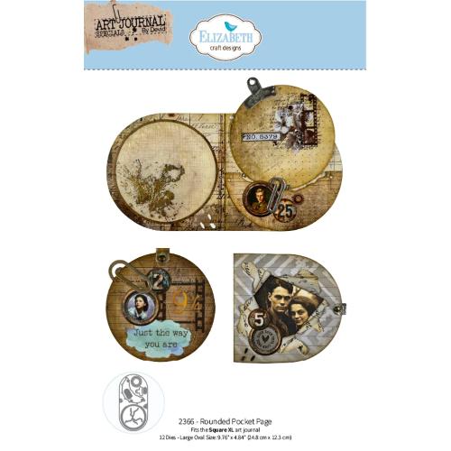 Elizabeth Craft Designs Beautifully Worn Die Rounded Pocket Page by Devid Roodenburg (2366)
