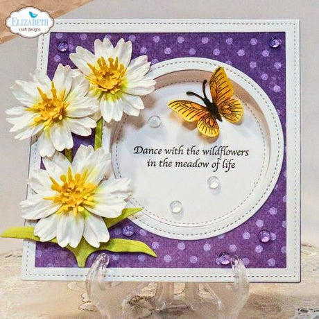 Elizabeth Craft Designs Bloom Wildly Stamps Bloom Wildy Sentiments by Paper Flowers (CS460)