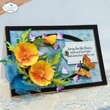 Elizabeth Craft Designs Bloom Wildly Stamps Bloom Wildy Sentiments by Paper Flowers (CS460)