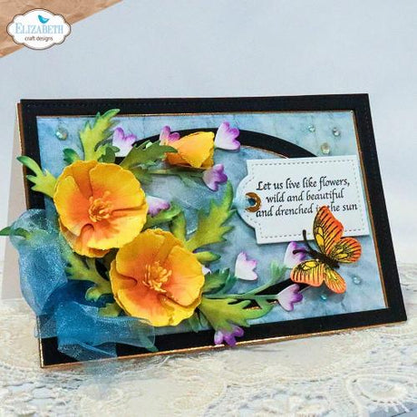 Elizabeth Craft Designs Bloom Wildly Stamps Bloom Wildy Sentiments by Paper Flowers (CS460)