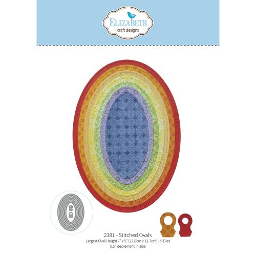 Elizabeth Craft Designs Bloom Wildly Die Stitched Ovals by Paper Flowers (2381)