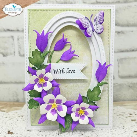 Elizabeth Craft Designs Bloom Wildly Die Stitched Ovals by Paper Flowers (2381)