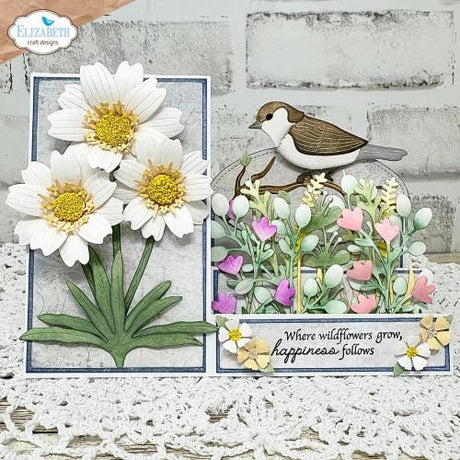 Elizabeth Craft Designs Bloom Wildly Die Sparrow by Paper Flowers (2380)