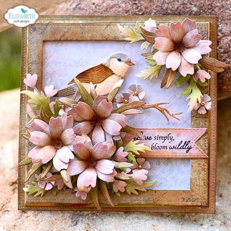 Elizabeth Craft Designs Bloom Wildly Die Sparrow by Paper Flowers (2380)