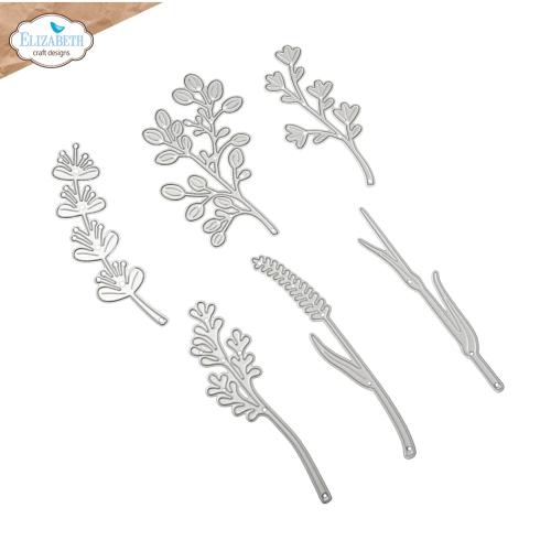 Elizabeth Craft Designs Bloom Wildly Die Floral Greenery 4 by Paper Flowers (2379)
