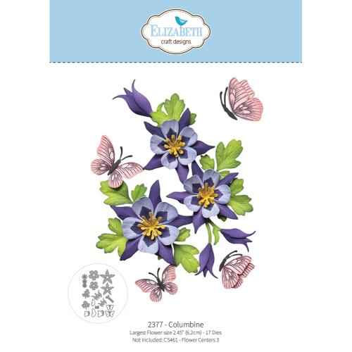 Elizabeth Craft Designs Bloom Wildly Die Columbine by Paper Flowers (2377)