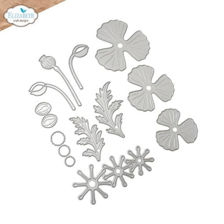 Elizabeth Craft Designs Bloom Wildly Die Wild Poppy by Paper Flowers (2376)