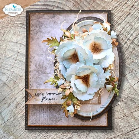 Elizabeth Craft Designs Bloom Wildly Die Wild Poppy by Paper Flowers (2376)