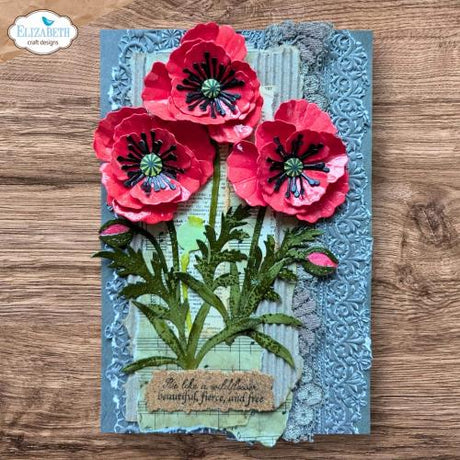 Elizabeth Craft Designs Bloom Wildly Die Wild Poppy by Paper Flowers (2376)