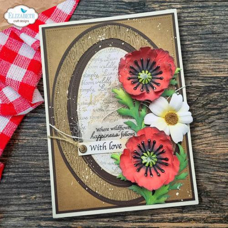 Elizabeth Craft Designs Bloom Wildly Die Wild Poppy by Paper Flowers (2376)
