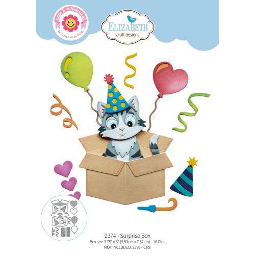 Elizabeth Craft Designs Meet the Cats Die Surprise Box by Cute & Whimsical (2374)