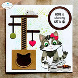 Elizabeth Craft Designs Meet the Cats Die Cat Scratching Post by Cute & Whimsical (2373)