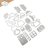 Elizabeth Craft Designs Meet the Cats Die Cat Clothing Accessories by Cute & Whimsical (2372)