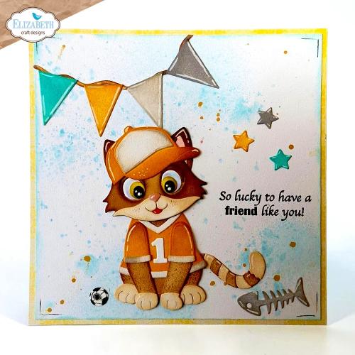 Elizabeth Craft Designs Meet the Cats Die Cat Clothing Accessories by Cute & Whimsical (2372)