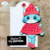 Elizabeth Craft Designs Meet the Cats Die Cat Clothing Accessories by Cute & Whimsical (2372)