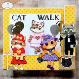Elizabeth Craft Designs Meet the Cats Die Cat Clothing Accessories by Cute & Whimsical (2372)