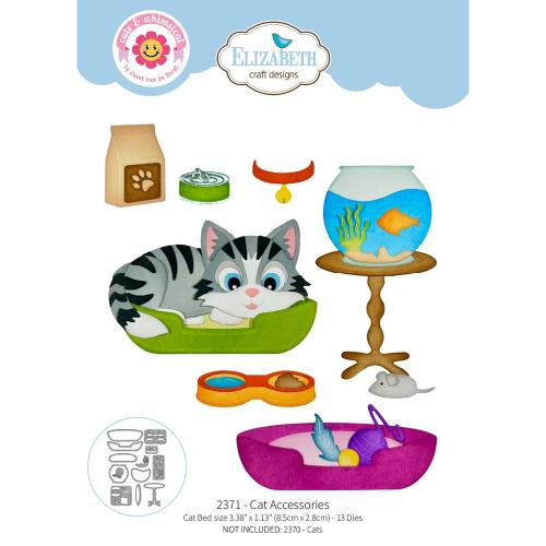 Elizabeth Craft Designs Meet the Cats Die Cat Accessories by Cute & Whimsical (2371)