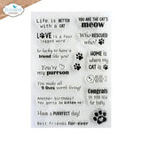 Elizabeth Craft Designs Meet the Cats Stamps Cat Sentiments by Cute & Whimsical (CS459)