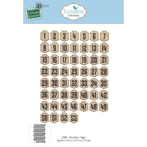Elizabeth Craft Designs Number Tags (2396)