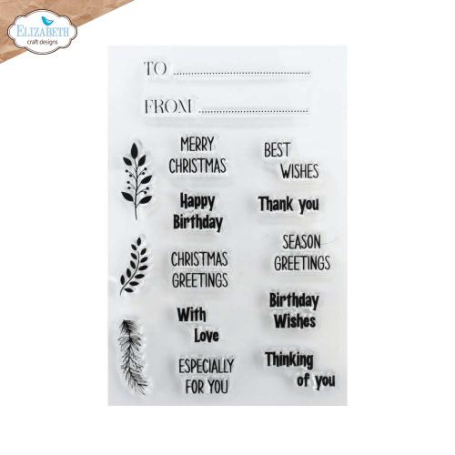 Elizabeth Craft Designs Warm Wishes Sentiments (CS468)