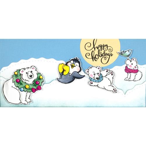 Stampendous Perfectly Clear Stamps-Brushed Greetings - SSC1419