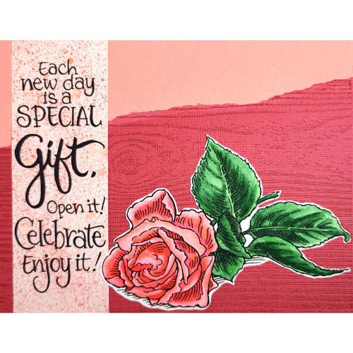 Stampendous Cling Rubber Stamps - CRP388 Cling Rose Clipping